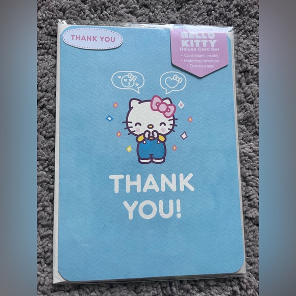 Three Hello Kitty Thank You Greeting Cards - Picture 4 of 4